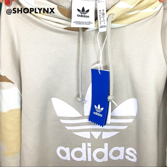Adidas Originals Camo Beige Hoody - Picture 6 of 8